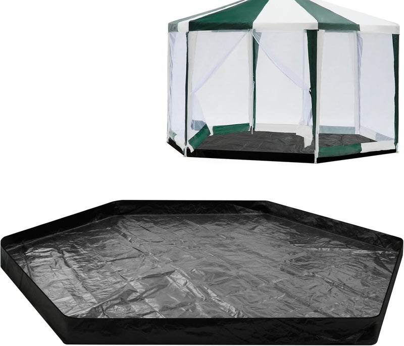 Tinideya 12.5 ft Removable Tent Floor Mat Tarp Waterproof Camping Tent Tarp Floor for Pop up Screen Tents, Gazebo, Hiking, Backpacking, Hammock, Beach Accessory - Image 1